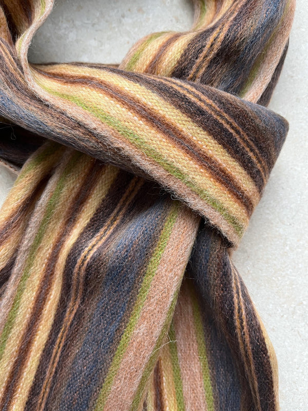 ALPACA WINTER SCARVE - RUSTIC OAK