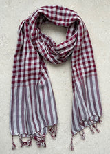 NIGHT OUT SCARF - RED AND WHITE