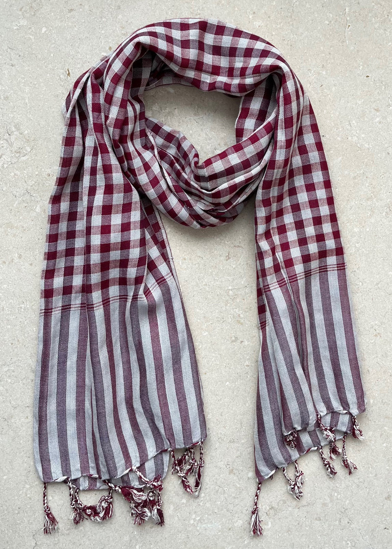 NIGHT OUT SCARF - RED AND WHITE