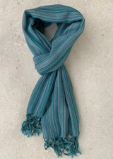 blue wool scarf